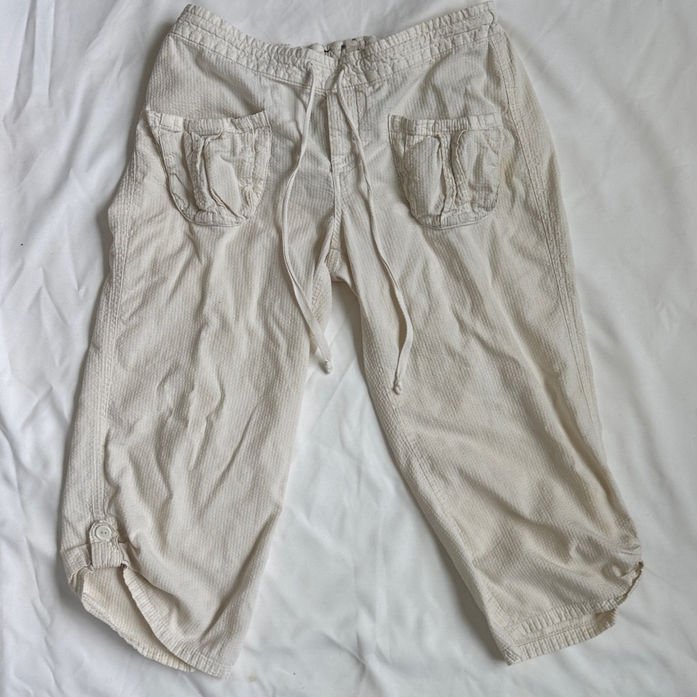 Victoria's Secret 90s Y2K Cream Lounge Pants with PINK Logo - Picture 2 of 11
